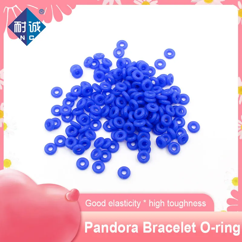 50pcs Bracelets silicone O rings necklace Rubber O-rings suitable for fixing anti-skid decorative clasp gasket Bead accessories