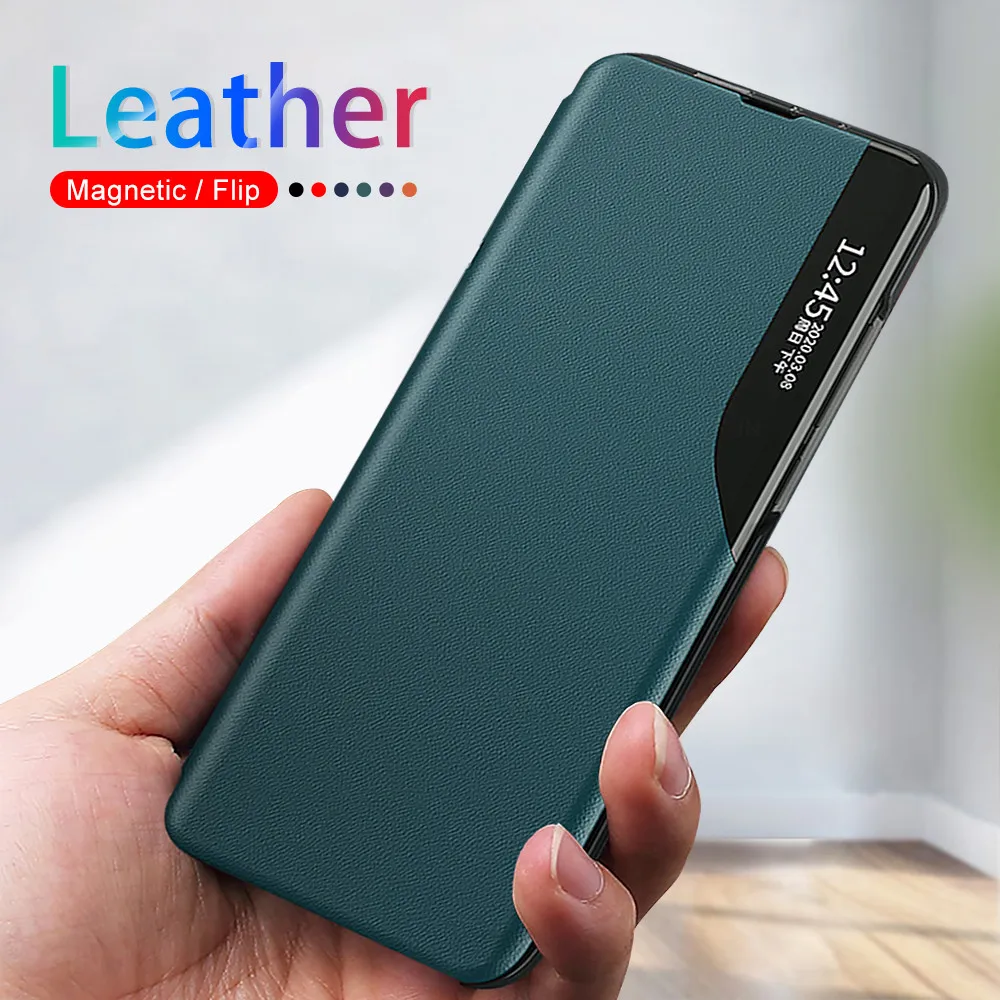 Smart View Window PU Leather Flip Cover For Samsung Galaxy A32 4G Magnetic Case For Galaxy A32 4G SM-A325F 6.4