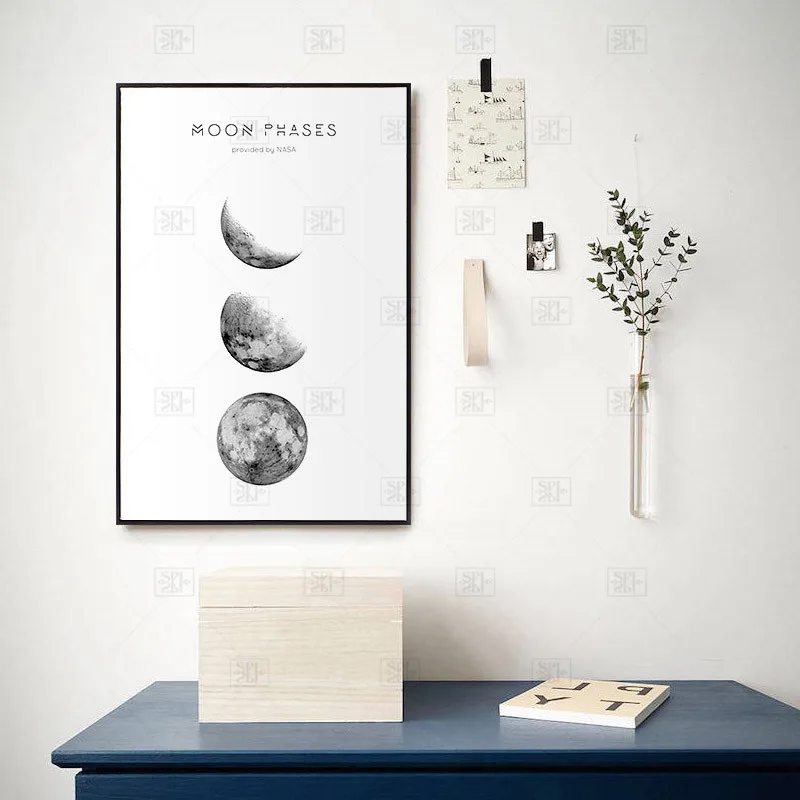 Moon Phase Canvas Posters And Prints Minimalist Wall Art Abstract Painting Nordic Decoration Pictures Modern Home Decor