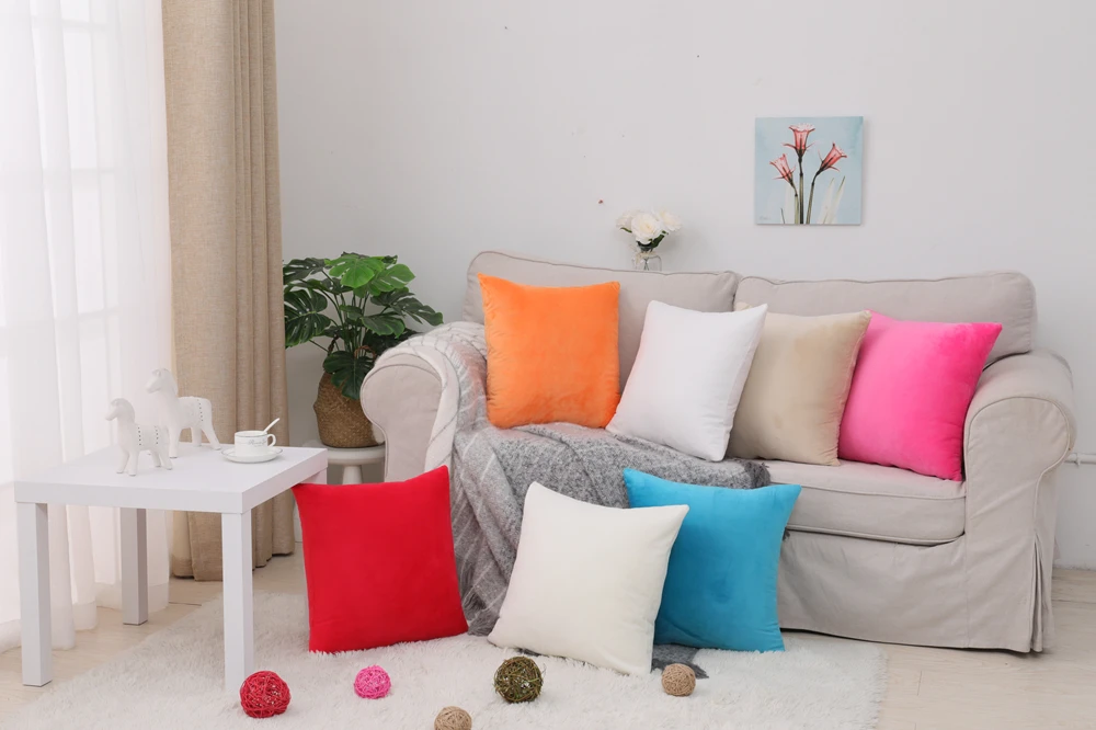 Großer gepolsterter Bezug aus Plüsch, quadratisch, nordische Dekoration, langer Kissenbezug, Sofa, Bett, Heimdekoration – Detail 5