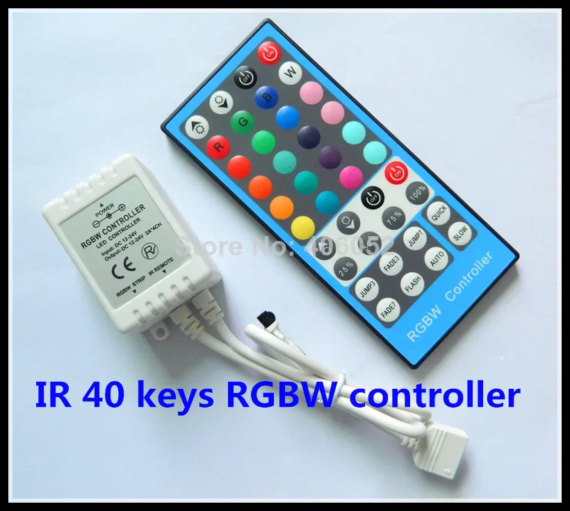 4pcs/lot 40key IR LED RGBW controller,DC12-24V input,2A*4 channel output