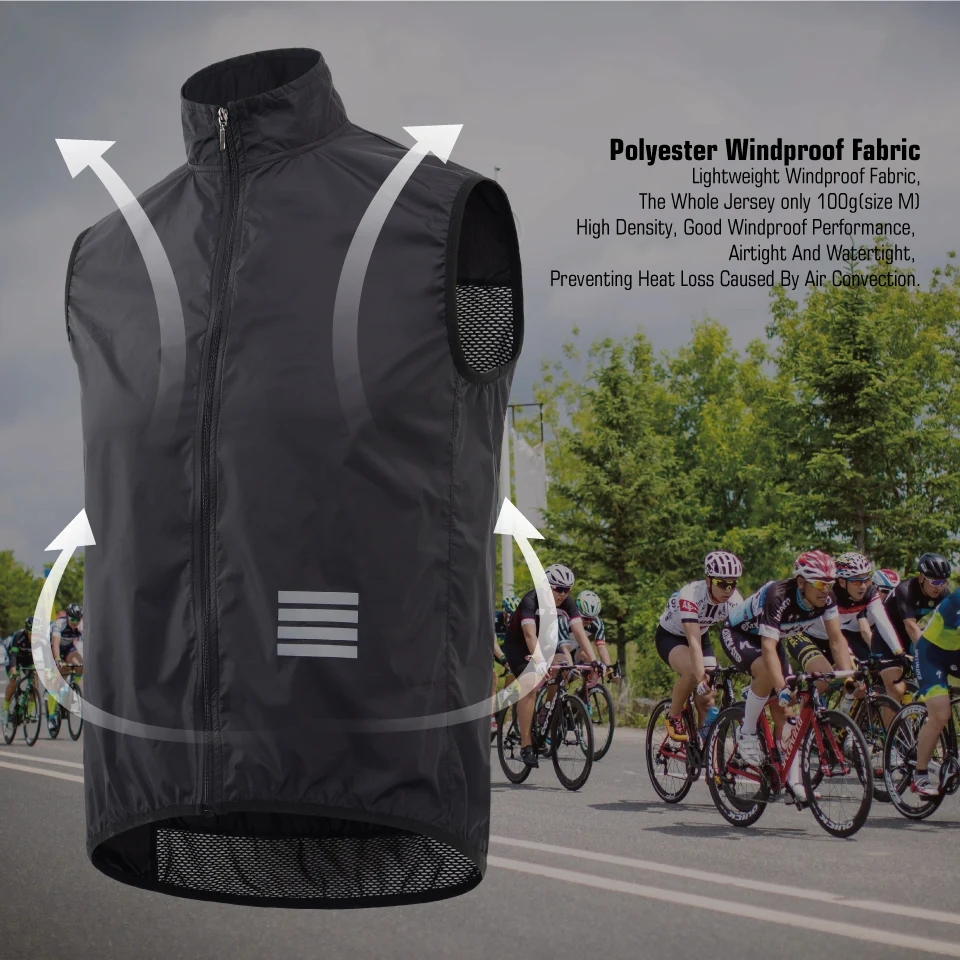 KEMALOCE Cycling Vest Wind Navy Blue Men 2023 Sleeveless Bicycle Gilet Black Lightweight Outdoor Windproof MTB Sports Wind Vest