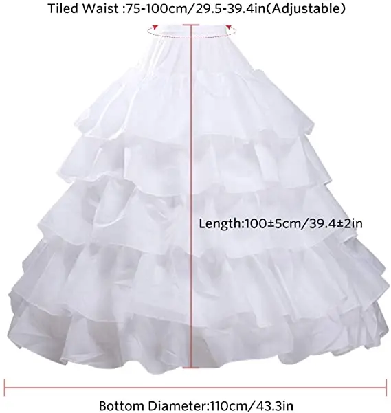 Thời Trang Dễ Thương Phong Cách Mới Tây Nam Không Cô Dâu Petticoat Bầu Petticoat Voan Trắng, Kích Thước One Size