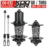 Koozer buje de bicicleta XM490 bujes sellados 4 rodamientos MTB buje de bicicleta de montaña buje trasero 10*135mm QR 12*142mm 28 32 36 agujeros freno de disco