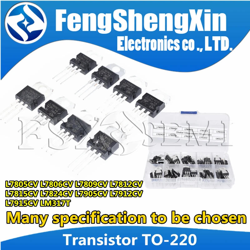 10pcs L7805CV L7806CV L7808CV L7809CV L7810CV L7812CV L7815CV L7824CV  Transistor TO-220 L7805 L7806 L7808 L7809 LM317T  TO220