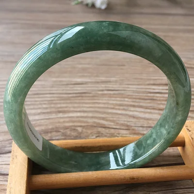 

Натуральный бирманский жадеит масло голубой 54-62 мм браслет элегантная принцесса ювелирные изделия подарок для мамы и девушки