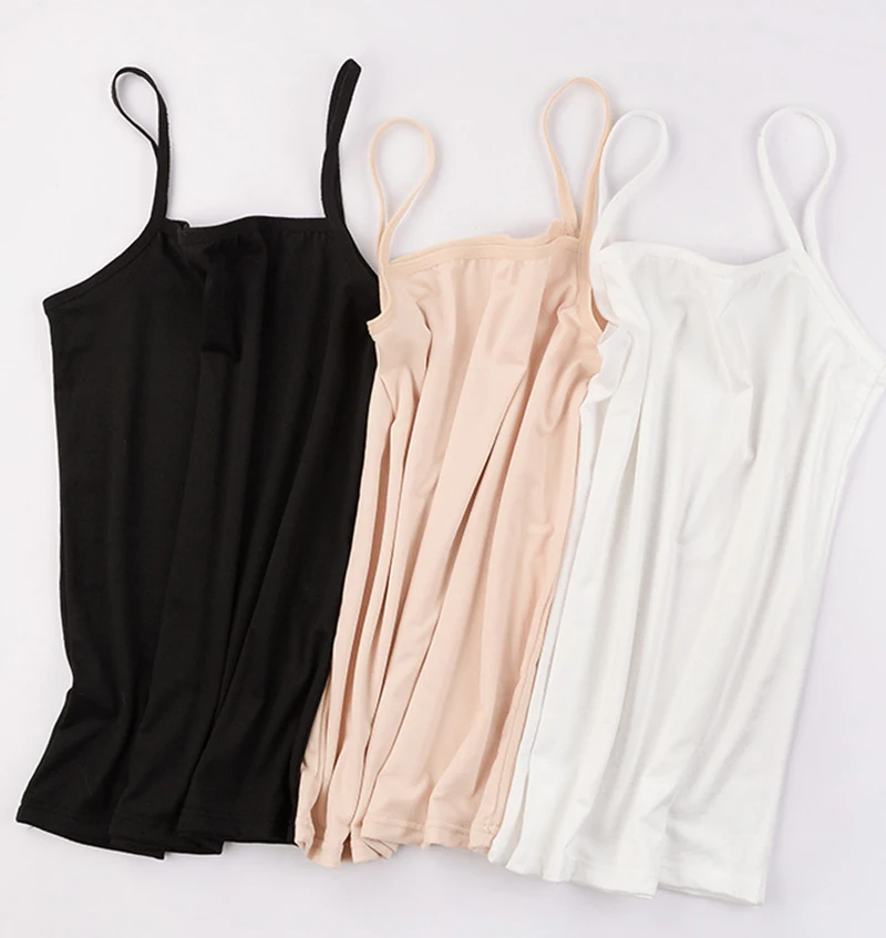 Women Solid Color Cotton Wild Camis Vest Women Crop Tops Female 2021 Summer Sexy Strap Basic Tops Chiffon Sleeveless Camisole