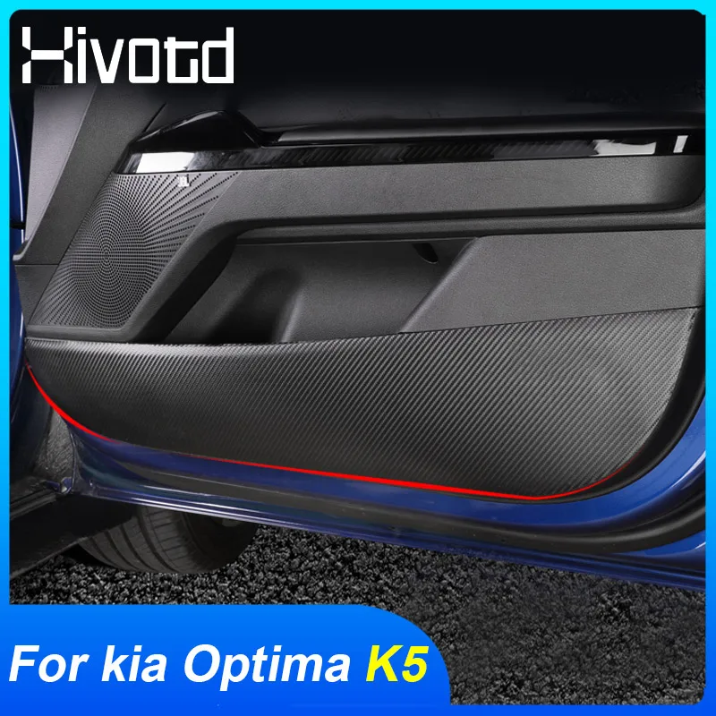 Car Door Anti Kick Pad For Kia Optima K5 2021 2020 Glove Box Anti Kick Pad B Pillar Anti Kick Mat Stickers Interior Accessories