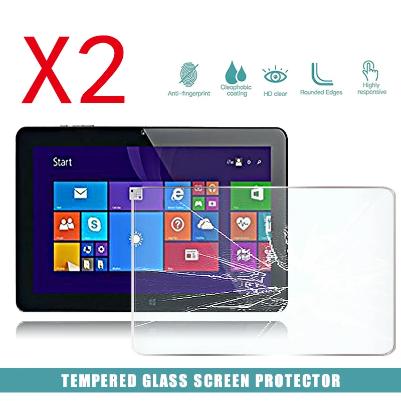 2Pcs Tablet Tempered Glass Screen Protector Cover for Cube I7 Stylus  Tablet PC Anti-Screen Breakage HD Tempered Film