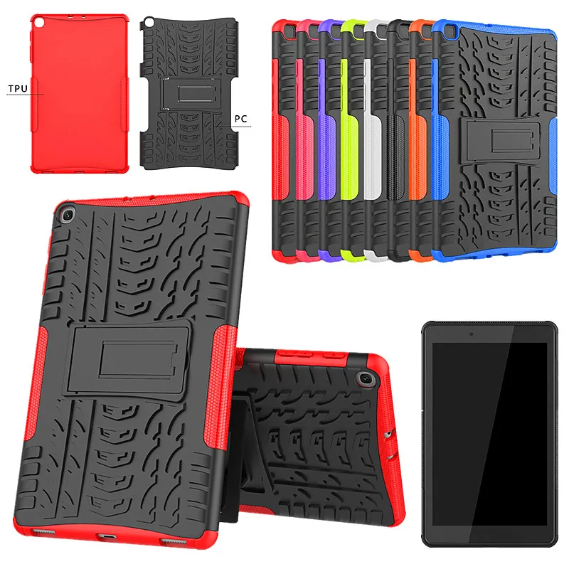 Tablet Case For Samsung Galaxy Tab A 8 2019 T290 T295 T297 Silicone+PC Stand Heavy Duty Cover Capa Tab A 8 S Pen SM-P200 SM-P205