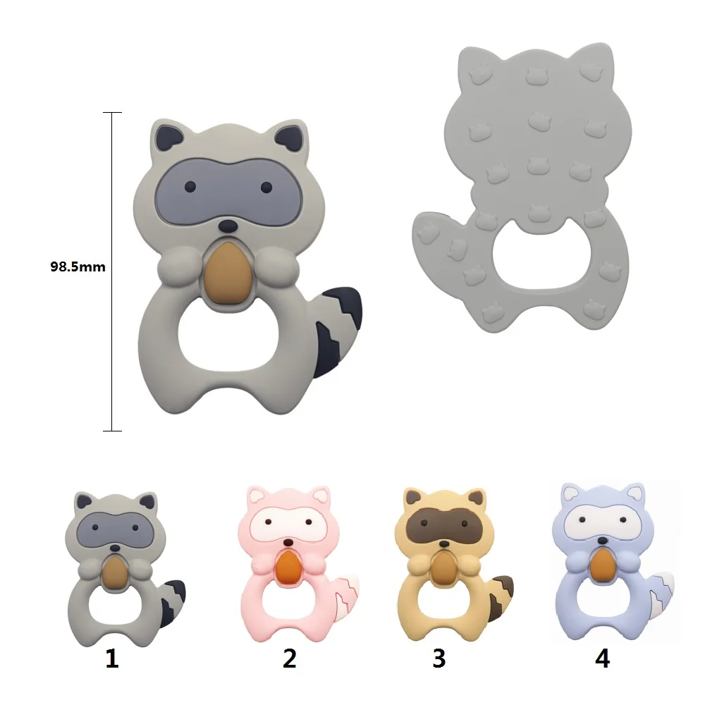 Bobo. Doos Dier Baby Silicone Bijtringen Bpa Gratis Baby Tandjes Ketting Speelgoed Vos Koala Uil Food Grade Siliconen Kralen Fopspeen Clip