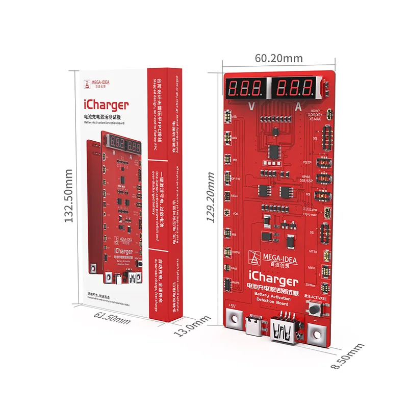 Qianli ICharger Pin Kích Hoạt Ban Cho 5 6 7 8 X XSMAX 11Promax Samsung Xiaomi Bảng Mạch Sạc Nhanh bút Thử Điện
