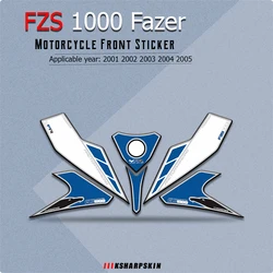 Motorcycle Accessories Front Fairing Motor Number Board 3D Stickers Gel Protector For Yamaha FZS1000 Fazer 2001-2004 fzs 1000