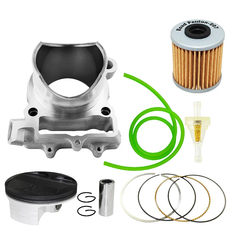 Motorcycle Parts Cylinder + Piston + Rings Oil Filter Tube kit 77mm (Cylinder Diameter) For KAWASAKI KXF250 KXF 250 2004-2008