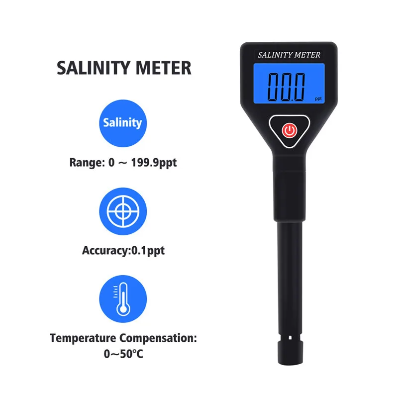 

Free Shipping Salinity Meter Halometer Salt Gauge Brine Seawater Handheld Food Salinity Tester Salt Concentration Salinometer