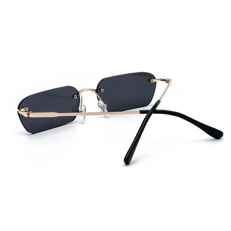 OEC CPO Fashion Rimless Sunglasses Women Vintage Brand Design Ladies Transparent Lens Sun glasses For Women Rectangle UV400 O94 image 3