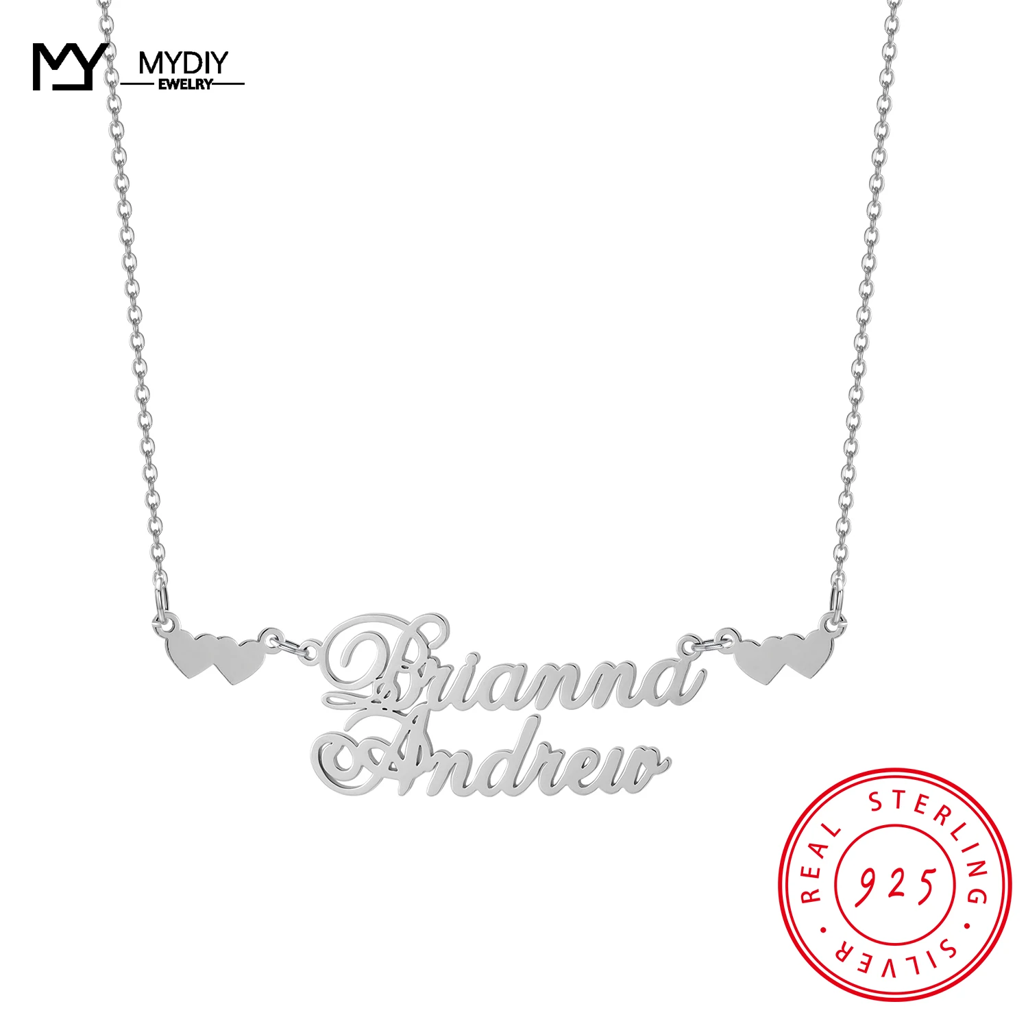 Custom Name Necklace 925 Sterling Silver Charms for Jewelry  Personalised Naamketting  Initial Necklace Cadenas Mujer