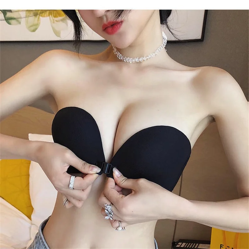 Wireless Front Closure Bras for Women Sexy Lingerie Comfort Push Up Bra Adjusted Backless Bralette Brasieres Para Mujer Top Girl