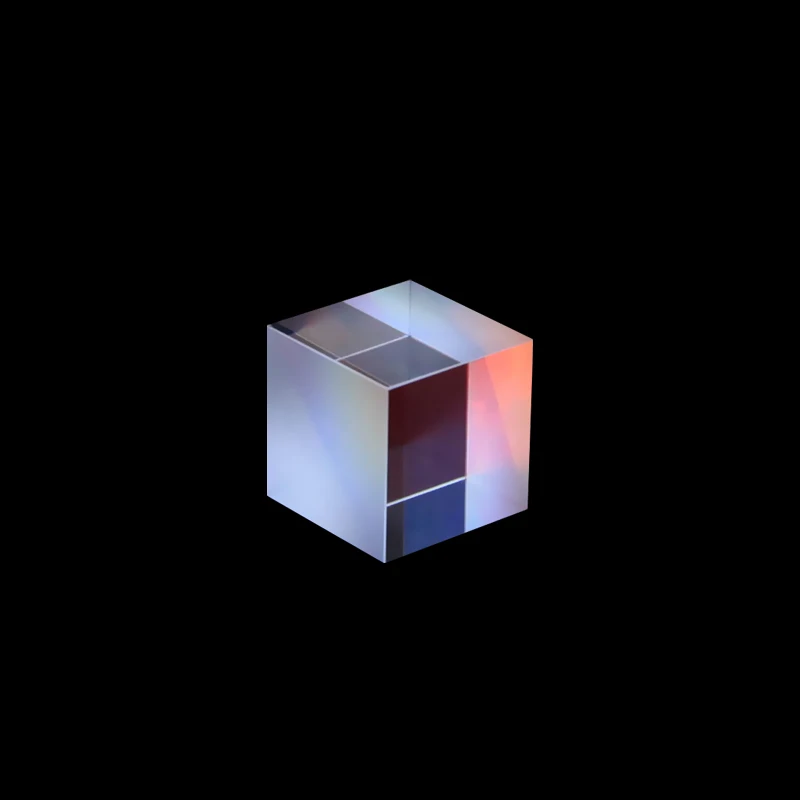 Szkło dichroiczne 25mm kolor optyczny x-cube cztery boczne polerowane K9 pryzmat do nauczania eksperyment Laser Cube tęczowe szkło hurtownia