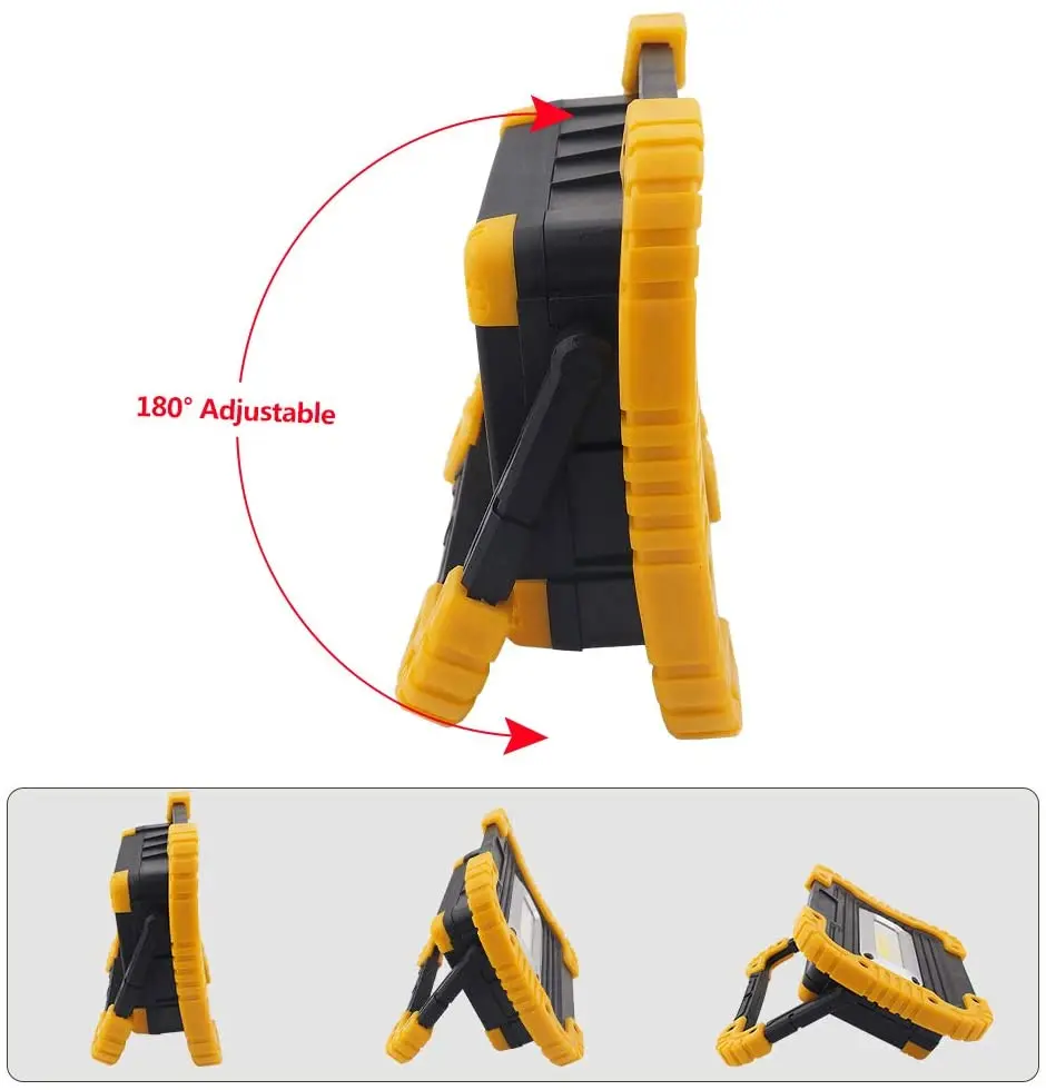 Rechargeable LED Work Light COB Waterproof Job Light Portable Floodlight for Job site Lighting, Car Repairing, Outdoor