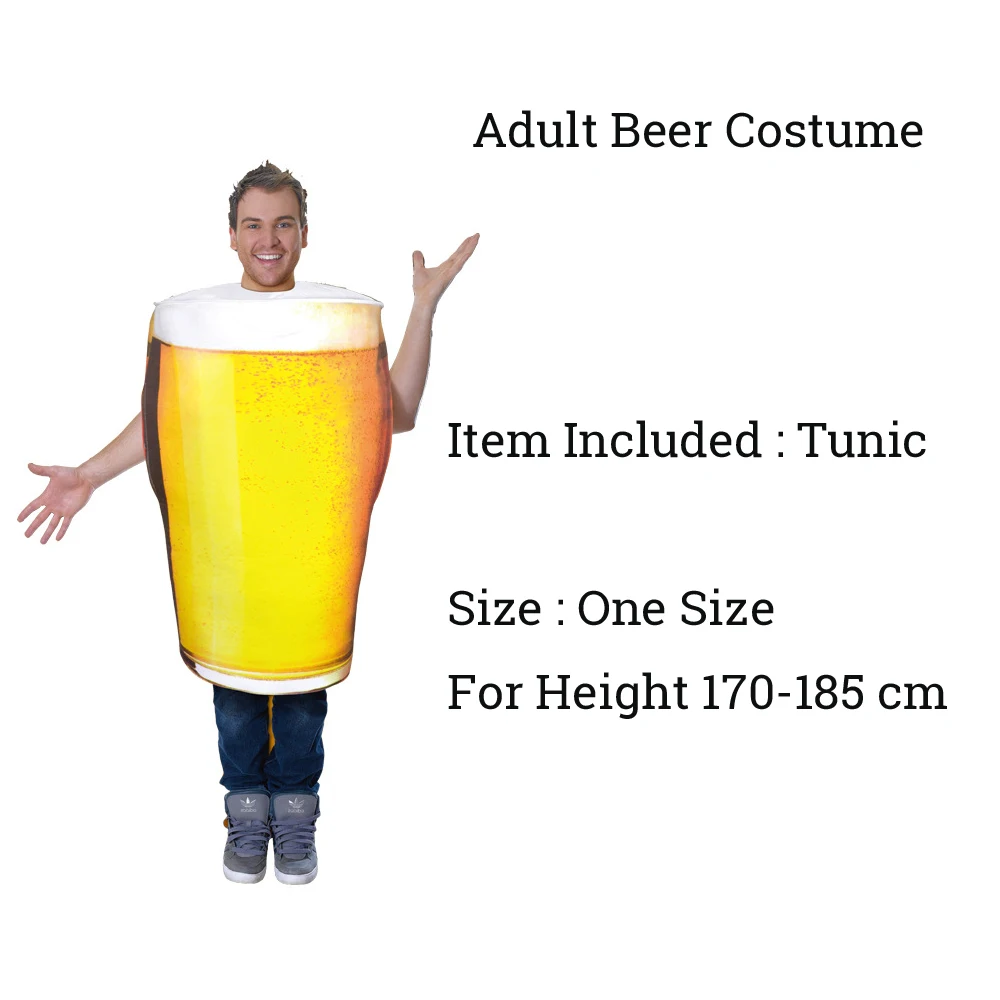 Snailify Men Beer Mug Costume Oktoberfest Costume Halloween Costume For Adult