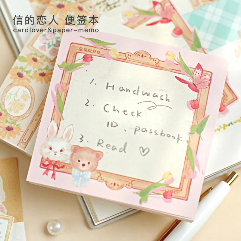 100pcs/lot Memo Pads Sticky Notes  Courtyard Art Museum Series  Scrapbooking Stickers Office School stationery Notepad