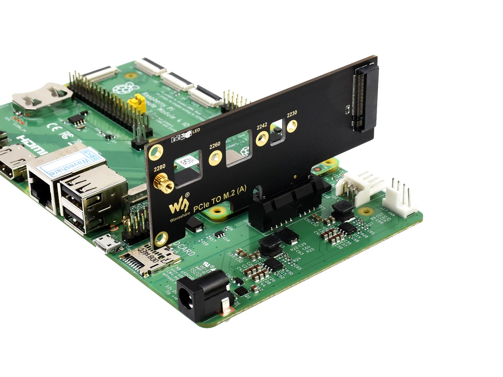 Waveshare Pcie Naar M.2 Adapter, Ondersteunt Raspberry Pi Compute Module 4