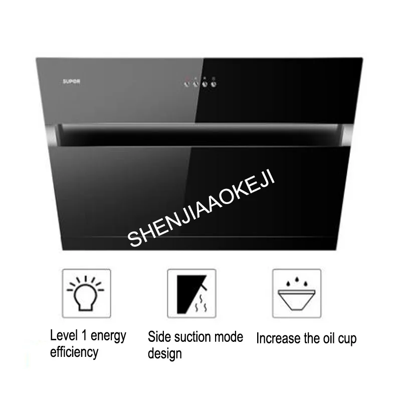 CXW-185-J515 범위 후드 가정용 벽 마운트 220V 스테인레스 스틸 배기 기계 측면 흡입 185W 1PC