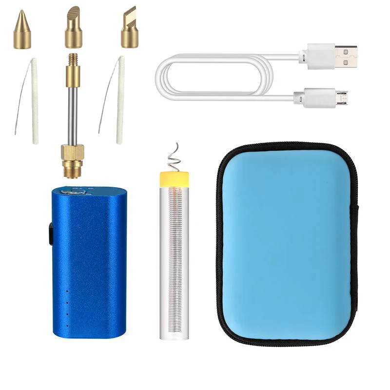 5V Wireless Charging Electric Soldering Iron USB Soldering Tool Portable Soldering Iron 18650 Battery Powered Pure copper tips