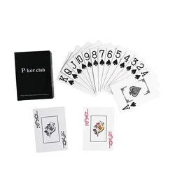 Cartes de jeu en plastique résistantes à l'eau, jeu de société, poker, club, baccarat, Texas Hold'em, PVC, 2.48x3.46 pouces, 1 pièce/ensemble