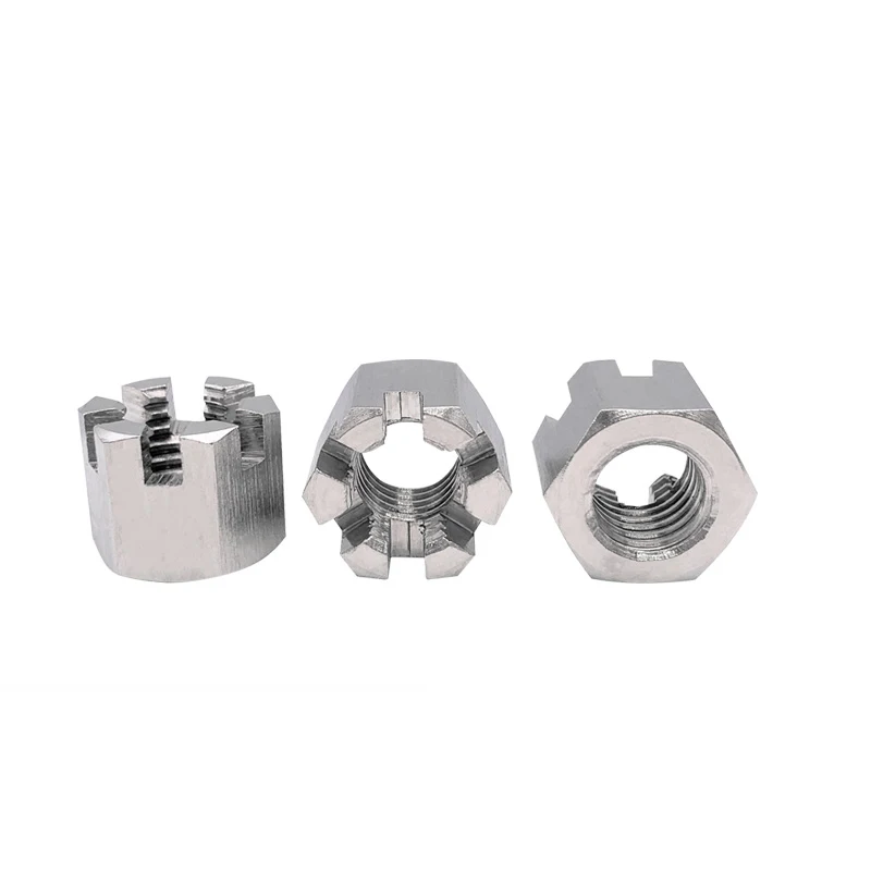 1-5PCS M6 M8 M10 M12 M14 M16 304 Stainless Steel type 1 hexagon Slotted And Castle Nuts GB6178