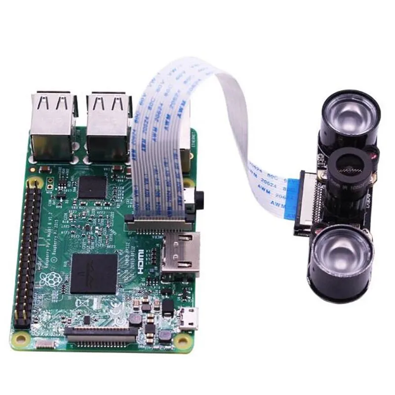 

Raspberry Pi 5MP Pixel 1080P Night Vision Camera Module Raspberry Pi Camera with Flashlight for 4B/3B+ Camera Sensor OV5647