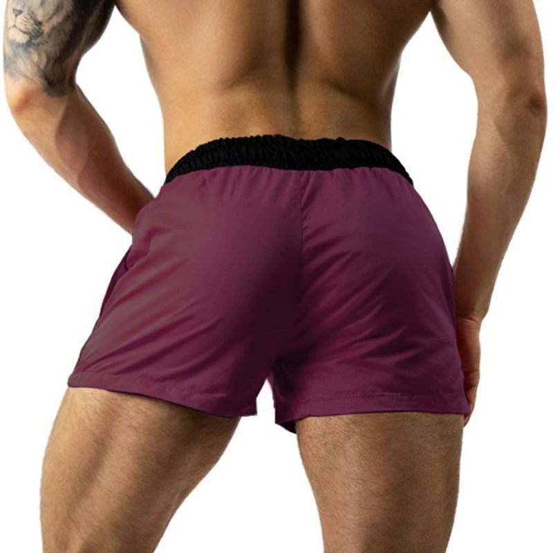 Nuovi uomini sport asciugatura rapida senza fodera pantaloncini cintura elastica leggera pugili bauli marmellata per palestre esecuzione Fitness