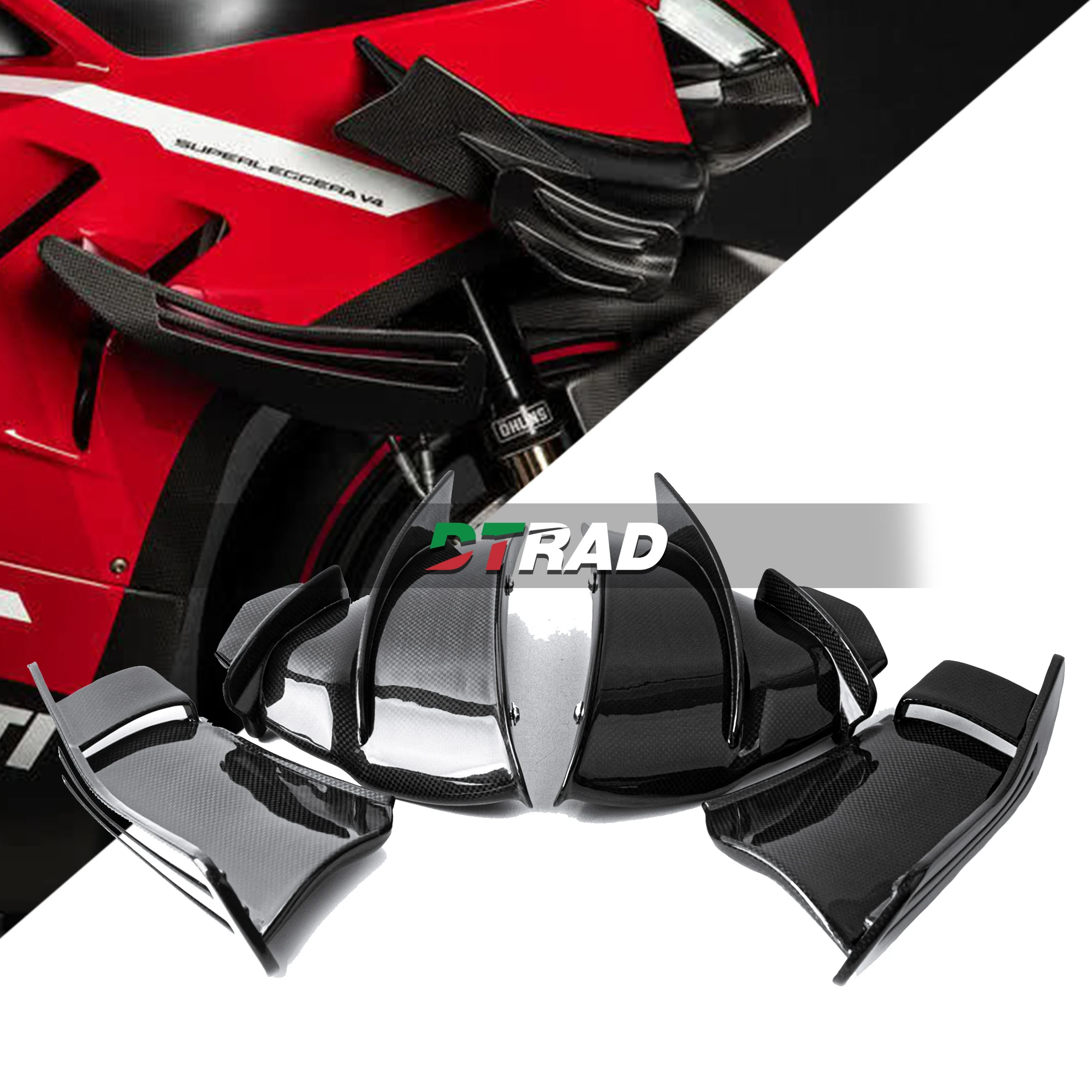 

2021 New Winglets Air Deflector fit Carbon Fiber For DUCATI Panigale V4 V4S V4R Superlegger V4 1:1 Gloss and Matte