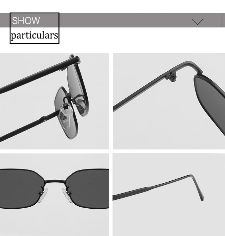 OEC CPO Kleine Quadratische Sonnenbrille Frauen Männer Marke Steampunk Metall Rahmen Sonnenbrille Männer Retro Brille UV400 Brillen O949 – Detail 12