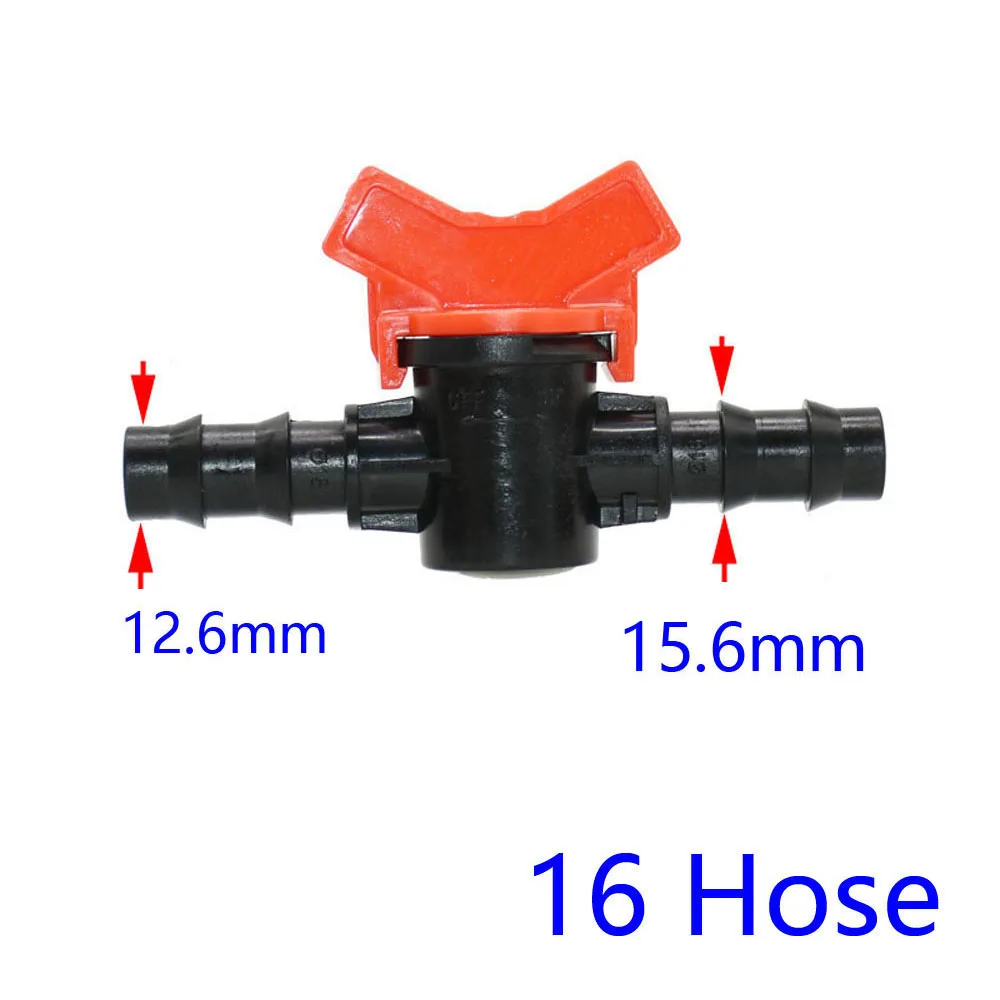 Conector de manguera de Pe para grifo de jardín, Mini válvula con rosca de 1/2, 3/4 \