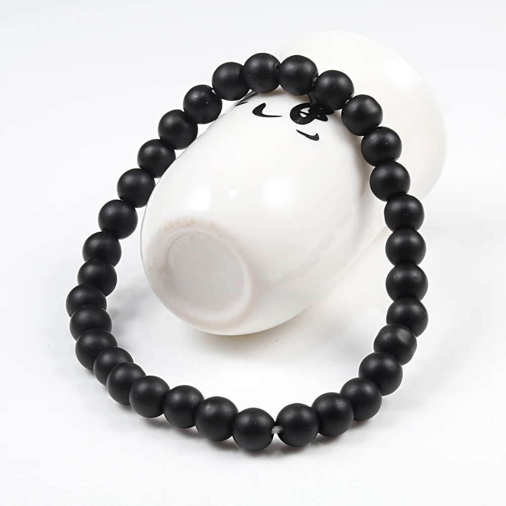 Hot Trendy Men Lava Stone Couples Distance Bracelets Natural Stone White Black Yin Yang Beaded Bangles For Women Friend Pulseira