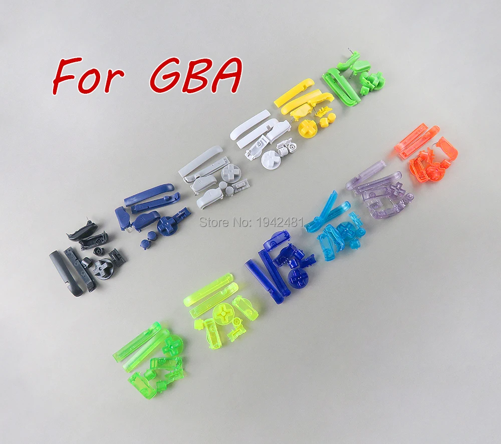 100sets multi color FOR GBA D Pads Power ON OFF Buttons for Gameboy Advance A B L R Buttons Frame for GBA Buttons