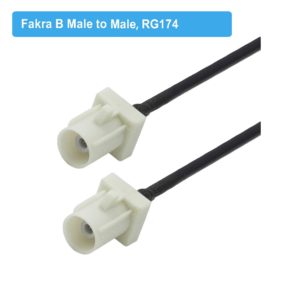 White Fakra B RAL 9001 Male Female RG174 Cable Radio Antenna Extension Cable RF Coaxial Pigtail for Phantom Radio With Supply