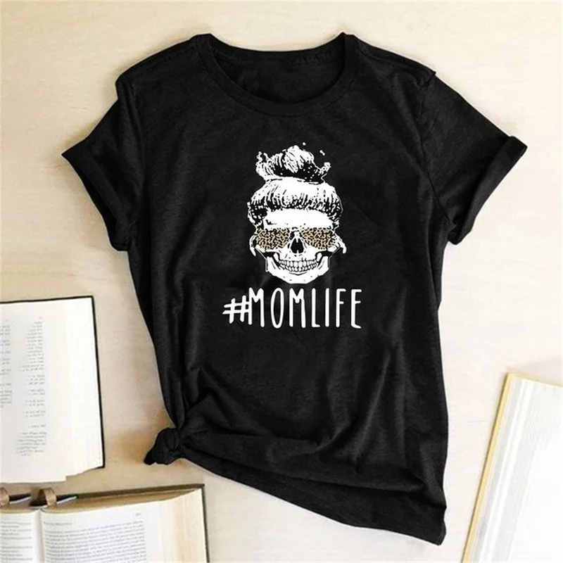 

MOMLIFE Letter Print Women T Shirt Short Sleeve O Neck Loose Women Tshirt Ladies Fashion Tee Shirt Tops Camisetas Mujer