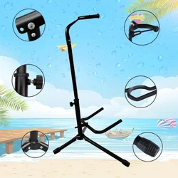 Adjustable Foldable Tripod Guitar Stand Bass Guitar Rack Holder Floor Ukulele Stand for Acoustic Bass Guitars