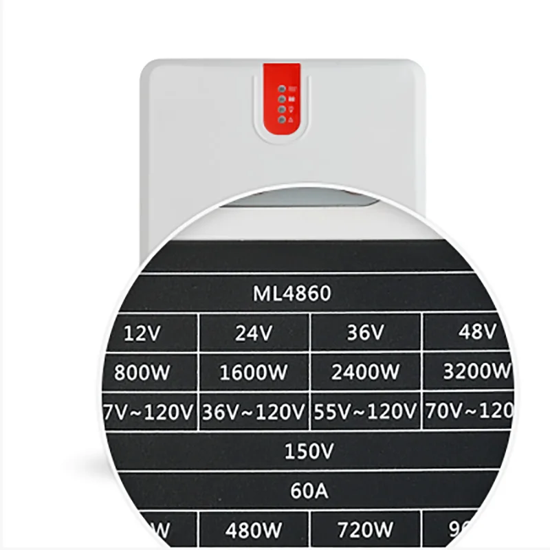 MPPT الشمسية تهمة التفريغ تحكم 12 فولت 24 فولت 36 فولت 48 فولت السيارات 60A 99.9% كفاءة RS48 جهاز الطاقة الشمسية المنزلية قافلة سيارة مخيم ML4860