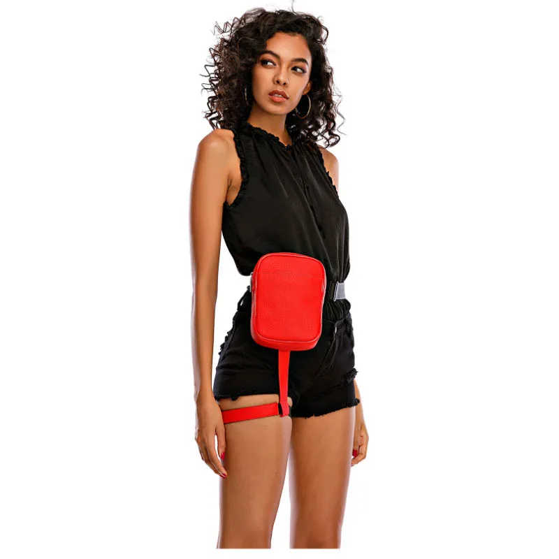 High Quality Pu Women Drop Leg Bag Fanny Pack Motorcycle Riding Casual Shoulder Cross Body Thigh Male Hip Belt Waist Bags 2021