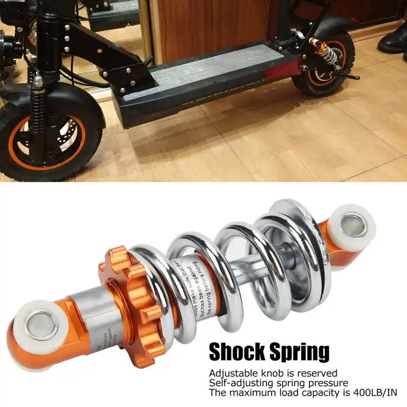 Motorcycle Shock Absorber Suspension Damper 400lb Damping Spring for 125mm Hole Pitch Mini Scooter