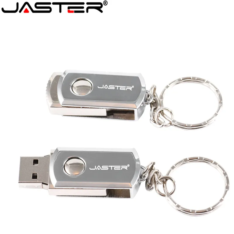 JASTER USB 2.0 Usb Flash Drive with Key Ring 4/8/16/32/64/128GB Pen drive Portable External Hard Drive metal USB Memory stick