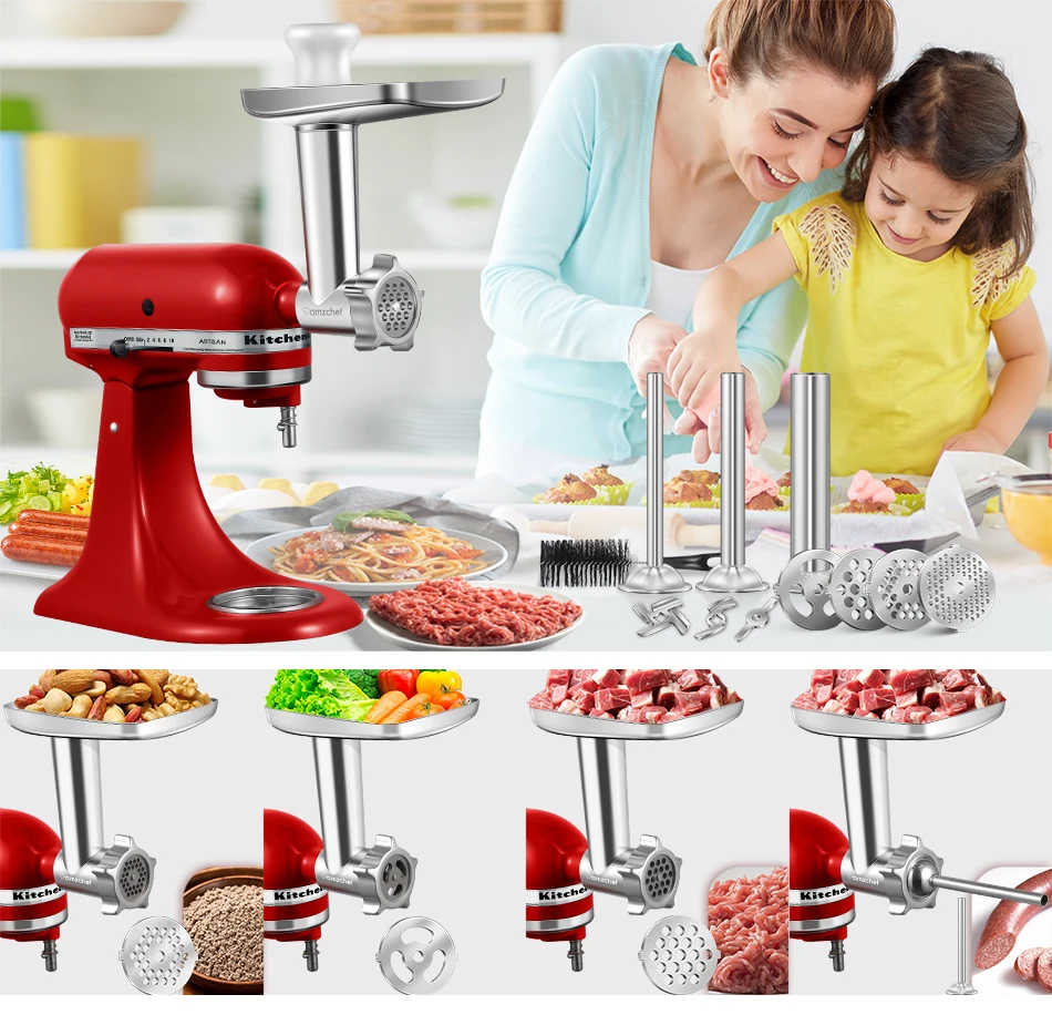 For Kitchenaid vertical mixer chopping/slicing/cheese grating accessories, juicer accessories meat grinder accessories