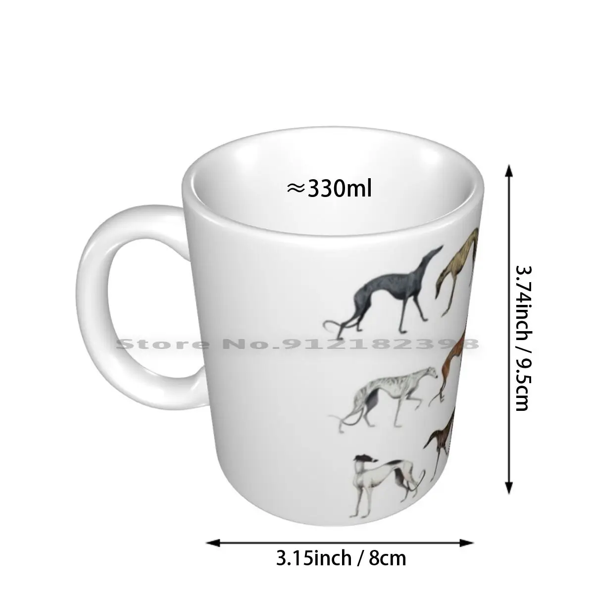 Galgo Colours Ceramic Mugs Coffee Cups Milk Tea Mug Galgo Dog Galgoespanol Spain Hunt Hunting Texture Greyhound Creative