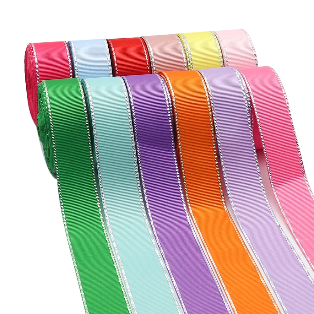 5Yard/Lot 9mm/25mm/38mm Grosgrain Ribbon For Christmas Solid Color  Polyester Birthday Cake Grosgrain Soft Ribbon YM17072802