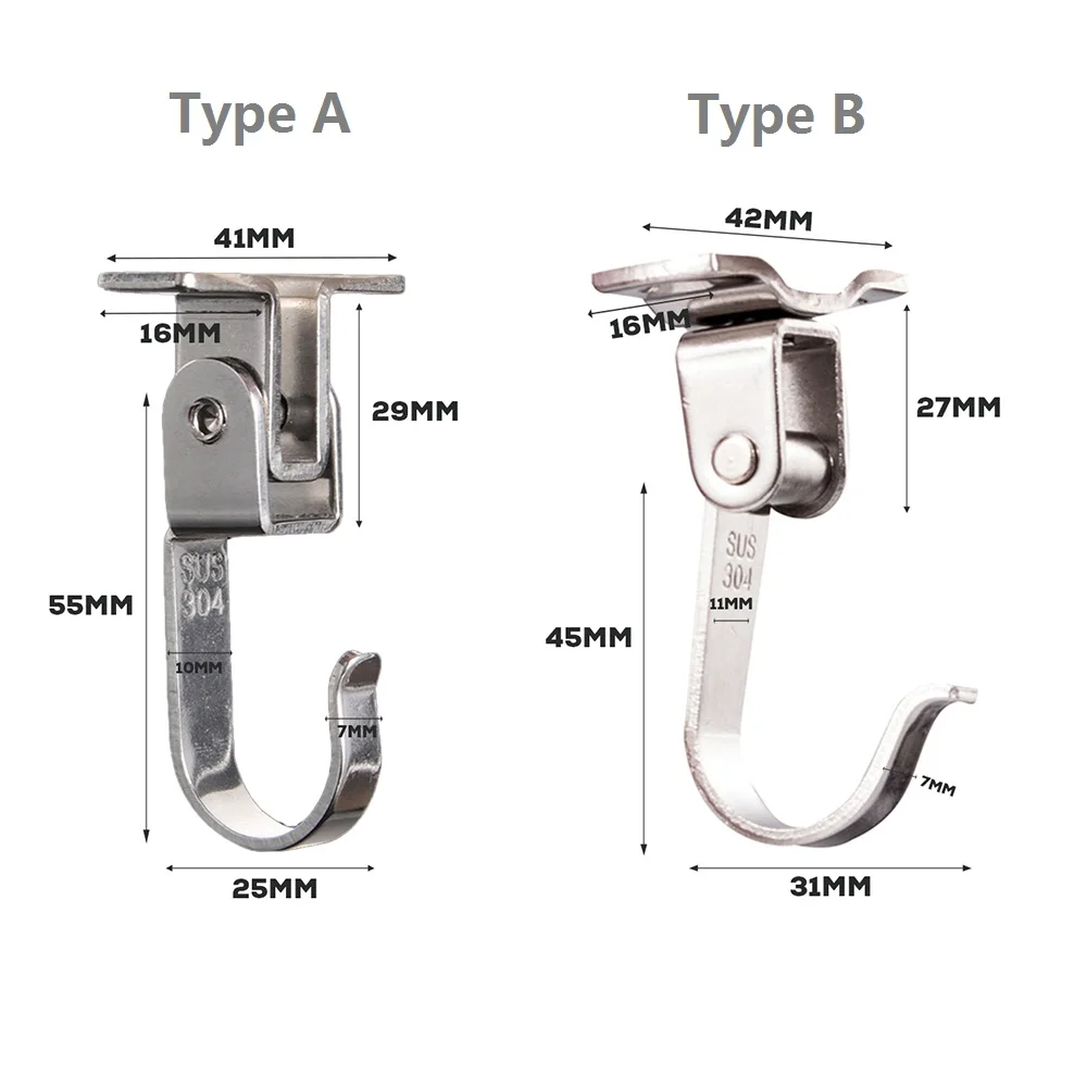 천장 후크 스테인레스 스틸 내 하중 후크 180/360도 회전 행거 후크 브래킷 스윙 교수형 용 하드웨어 도구