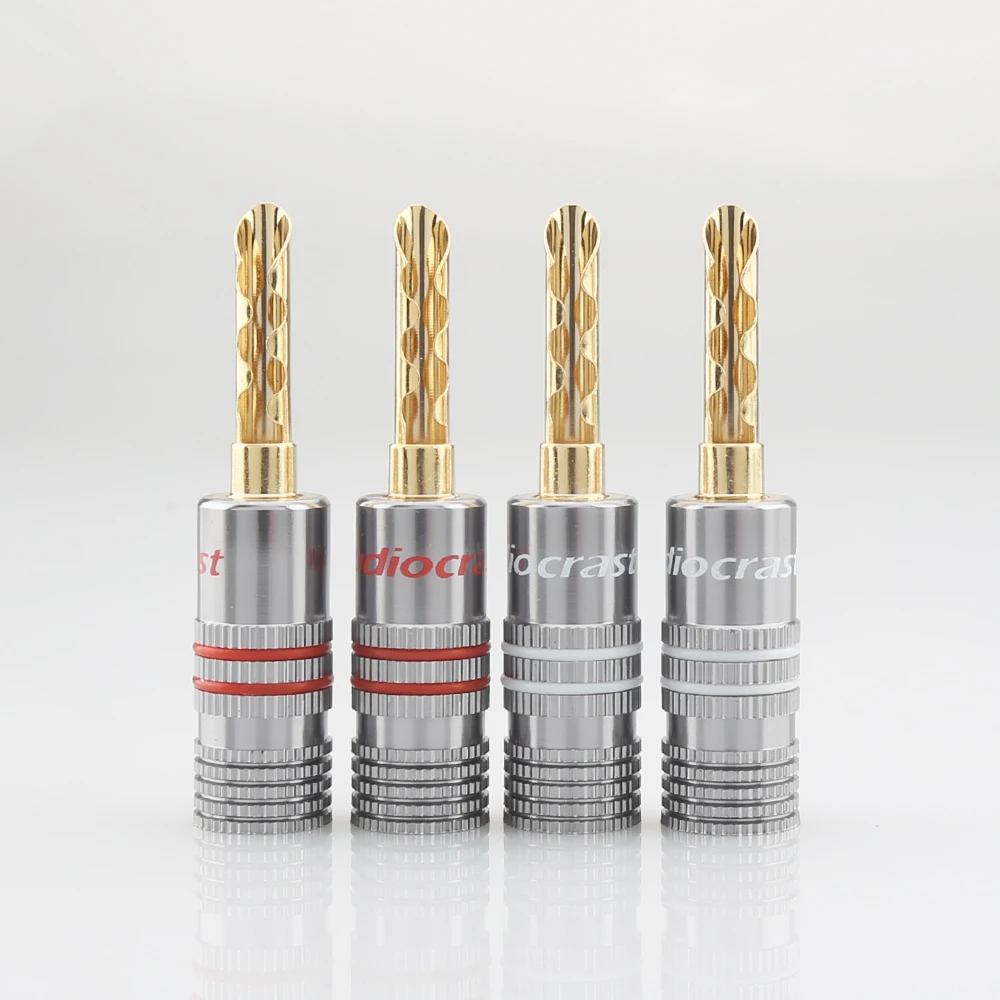 

High Quality 24K Gold Plated Audiocarst B842G Banana Plug Connector With Gold BFA banana plug